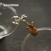 Värmebeständig glastefilter transparent örtkrydda filter diffusor Creative Metal Goldfish Art Tea Siler Kung Fu Teaset