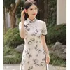Ropa étnica china elegante a-línea Qipao Mujeres Destino de fiesta Aodai Cheongsams Vintage Mandarin Collar Vestidos