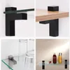 1PCS Glass Clamp Zinc Alloy Adjustable F-type Glass Clip Compartment Board Shelf Holder Support Brackets Clamp For Glass Shelves