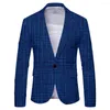 Costumes masculins pour hommes, blazer formel décontracté bouton slim ajustement surdimensionné de costume d'impression veste stretch bisal tops vêtements pour hommes