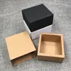 Caja de regalo de cajón de papel de 50 piezas/lotes de dos tamaños de papel Kraft Cardboard Box de boda para envases dulces/artesanía/cosméticos