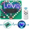 DIY Electronic Kit LED Flashing Heart Shape Breathing Lamp Marquee Light 8 Styles Lödning för skolstudentinlärning