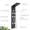 New Black/Brushed Bathroom LED Shower Panel Tower Faucet System Wall Mounted Mixer Tap SPA Massage Temperature Screen