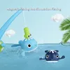 Les enfants pêcheurs de pêche ensemble magnétique pêcheur parent-enfant gibier interactif bébé jouent aux jouets de bain d'eau bébé baignoire baleine baleine