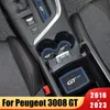 Per Peugeot 3008 GT 2016-2020 2021 2022 2023 Slot per auto in gomma PAD non slip tazza Anti slip groove tappetino Accessori interni