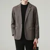 Herenpakken 2024 Blazers Men Solid Casual losse herfst Winterpak knap dagelijkse Koreaanse stijl mannelijke vintage geavanceerde all-match x01