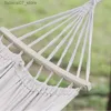 Hammocks Outdoor canvas hammock portable single thick anti roll hammock with bag hammockQ