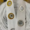 Curtain Eyelet Tape Non-woven Cloth Grommet Top Tape Sewing Silver Transparent Tape w/ Rings Home Window Drapery Accessories