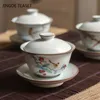 Dehua vintage en céramique thé gaiwan tasse tasse de thé à la main tireen chinois ru kiln the set accessories tere cérémonie drinkware 150ml