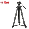 Trépieds 190 cm Hauteur maximum Video Trépied Tripod Professional Camera Stand avec écaroleur au sol pour la photographie de mariage de caméscope DSLR