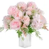 3 Pack Fleurs artificielles Bouquet de rose Fausses Fleurs Bouquet de mariage Bridal Bouquet pour le jardin Décoration de mariage