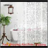 Ufriday PVC 3D Curtain de douche étanche 3D