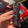 60-90mm Natural Garnet Crystal Obelisk Quartz Crystal Wand Point Healing Stones Tower Natural Quartz Crystals