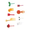 Fourks 8/10 PCS Animal Fruit Fork Grade Plastic Mini Cartoon Kids Cake Deaire de dents Bento Lunch ACCESSOIRES DÉCOR