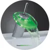 Badezimmer Wasserfall LED -Wasserhahn, Basin -Wasserhahnmixer, Bad Deck Mount Helle Chrom Finish LED -Waschbeckenmischer Wasser Wasserhähne