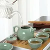 Viaggio portatile in stile cinese teiera ceramica tè da tè in porcellana set da tè fatto a mano Teapot Kettle bevande da tè vassoio da tè