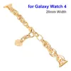 Bandes de montre intelligente de 20 mm Bling Bling pour Samsung Galaxy Watch 4 / actif 12 40 mm 44 mm pour femmes de remplacement de métal.