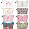 Pretty Floral Flamingo Print Cosmetic Case Outdoor Mini Travel Organizer Söta djur Kvinnor Toalettet Kit Lärare Gift Makeup Bag 21vv#