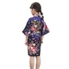 Carta de "Flower Girl" Cherry Blossom Kids Baby Wedding Vester Vestido Crianças Kimono Girlgwn Girls Summer Sleepwear Lowe