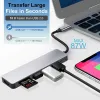 Hubs hub usb c hub 3.0 to hdmi 4k 100Mbps rj45 usb to type c statine adapt adapte usb stand with pd sd tf pour macbook air ipad