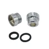 Zilver mannelijk 1/2 tot M22 vrouwelijke kraan connector messing 1/2 tot m24 mannelijke kraanschroefdraad connector koperen fittingen 1 stks