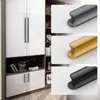 KKFing Longo alumínio preto Móveis Mão -maçanetas da porta de cozinha gaveta de gaveta