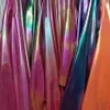 Spandex laser tyg 4 väg stretchy holografisk bronsande ombre glänsande baddräkt scen plagg tyg magi färg