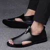 Бренд Summer Men Sandals Leisure Beach Shoes высококачественная подлинная кожаная мода Mens 240409