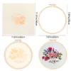 New Flower Embroidery Cross Stitch Kit Embroidery Hoop Needle Punch Needle Thread DIY Crafts Home Ornament Sewing Accessories