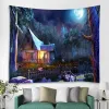 Psicodélico Lodge Lodge Pond Wall Tapestry Arte Decor Cortor Crega de cobertura pendurada Decoração da sala de estar da casa