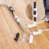 20st självhäftande kabelorganisatorklipp skrivbordsvägg städad trådhållare manager sladdhållare USB laddningsdatalinjen Bobbin Winder