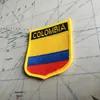 Colombia National Band Band Remodery Patch Badge Shield e Square Shape Pin One impostata sulla decorazione dello zaino in fascia da braccio di stoffa