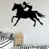 Racing Horse Femmes Equestrian Wall Sticker Riding Racecourse Farm Farm Kids Room Chadow Decor Vinyl Wall Decal Gift Unique Gift 7