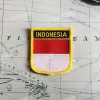 Indonesië nationale vlag borduurpleisters badge schild en vierkante vorm pin één set op de doek armband rugzakdecoratie