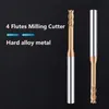 SENO HRC55 Long Neck Flat Carbide End Mill 4 Flutes Milling Cutter Cnc Routerbits Long Flute Endmills 1mm 1.5mm 2mm 2.5mm 3.0mm