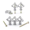 NINDEJIN 60pcs/set Drywall Anchor kit Hollow Wall Anchors with Screws Plastic Wall Anchor Butterfly for Gypsum Board