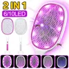 3000V Electric Flies Swatter Killer with UV Light Mosquito Chargeable LED LampSummer Mosquito Trap Racket Anti Insect Bug Zapper