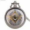 Pocket Watchs New Fashion Silver Steampunk Pocket Quartz Collier Pocket Fob ES Chain TD2012 Y240410