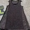 women's shiny rhinestone Hollow out camisole designer fashionable female Summer vest sexy ladies casual tees Dresses