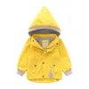 Baby und Mädchen Jungen einfache mit Wasserpoart ausgekleidete Kapuze-Zip-Jacken Schulkinder Trackschichten Kinder-Outfit Tops Windbreaker 2-11yr