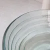 Torayvino 욕실 싱크대 수도꼭지 세트 폭포 크롬 광택 처리 된 수도꼭지 물 둥근 투명한 유리 용기 싱크대