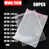 50pcs/set width 25cmストレージバッグクリアセルフ接着シールプラスチックパッケージ再想像可能なセロファンPolyバッグギフトバッグ