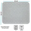 Table Mats 30x20in Silicone Extra Large Dish Drying Mat Counter Top Draining Sink For Drainable Airdryable Nonslip Durable