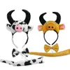 Accessoires de cheveux Enfant adultes vache lait corne oreille bande animale cosplay costume Costume Band anniversaire fête des accessoires de mariage baby shower haib322c