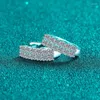 Серьги обручи белое золото 18K 0,72 -кара