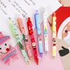 30 stcs/veel schattige kerstgel pennen cartoon Santa Claus Tree Snowmen Elk Kawaii Press Pen 0,5 mm Black School Kids briefpapier geschenken 240401