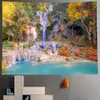 Afgelegen bos waterval Home Art Tapestry Boheemse decoratieve tapijt Hippie Yoga matbladen grote sofa deken