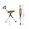 Camp Furniture Cane Chair Non-Slip Crutch Folding Portable Seat Elderly And Dual Use Camchairs Drop Delivery Sports Outdoors Camping H Dhr3H