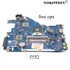 Moederbord nokotion laptop moederbord voor Acer Aspire 5552 5552G PEW96 LA6552P SOCKET S1 DDR3 Mainboard MBR4602001 met gratis CPU