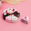 10 stks kleurrijke mix cake hars miniatuur bloemen snoep cake cabochons voor woning decor ambachtelijke accessoire diy poppen huis speelgoed